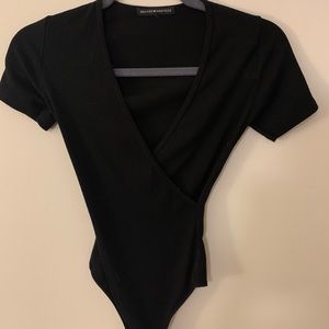 RARE Black brandy Melville bodysuit top